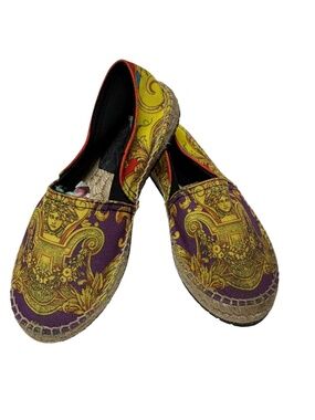 Girls Barocco Goddess print espadrilles Versace Size 33 **see note/last picture*